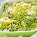 Pappardelle con pesto, fagiolini e pinoli