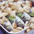 Branzini al Forno con Porcini e Pesto di noci