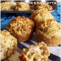 Muffin integrali carote, cipolla e pancetta.