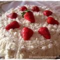 Torta panna e fragole