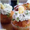 Cupcakes alle fave e grok con yogurt greco