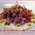 Spatzle alla barbabietola in salsa di gorgonzola