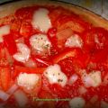 Pizza peperone cipolla e acciughe