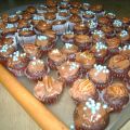 Chocolate mini cupcakes con noci pecan