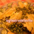 uova affogate con piselli