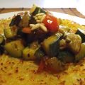 Rösti di patate con verdure saltate