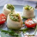 Rotolini di sogliola con pesto di rucola