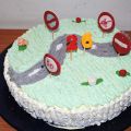 torta di compleanno per motociclista
