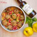 POLPETTE CON SALSA DI MELE COTOGNE ALLA BIRRA
