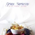 grano saraceno con pere, peperoni e zafferano