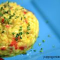 Risotto peperoni e tomino al profumo di grappa