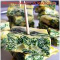 Quadrati di frittata alla rucola