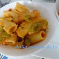 Rigatoni con fave e gallinella