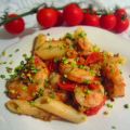 Pasta con gamberi, pomodorini e pistacchi di[...]