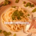 spaghettoni ai 4 formaggi e rucola