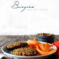 burgers di fagioli, carote e sesamo nero