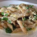 Penne integrale con stracchino e rucola