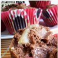 Muffin pere, ricotta e cacao