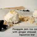 Pinapple jam ice cream, ginger streusel and[...]