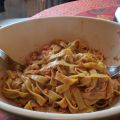 Tagliatelle al ragù di pescatrice