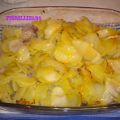 Tortiera di patate, pancetta e toma