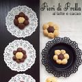 Fiori di frolla al latte e cacao
