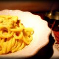 SPAGHETTONI CON SALSICCIA E ZAFFERANO