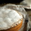 Crostata con crema e amaretti