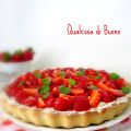Crostata crema e fragole in dadolata