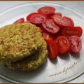 Burger di riso con crema di borlotti e zucchine