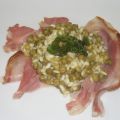 RISI E BISI SU LETTO DI PANCETTA CROCCANTE