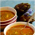 Zuppa carciofi e piselli .. Artichoke and green[...]