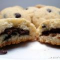 Chocolate chips cookies with Nutella and almonds