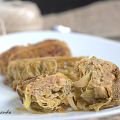 Fagottini di verza con salsiccia
