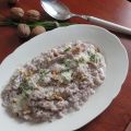 Risotto con crema al gorgonzola e vino 