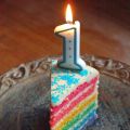 Rainbow Doodle Cake