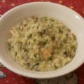 Risotto con vongole gamberi e zucchine
