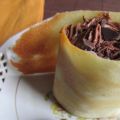 Lingue di gatto con mousse al cioccocaffè