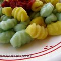 Gnocchi all'acqua allegri e colorati