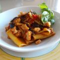 PACCHERI CON PESCE SPADA E MELANZANE