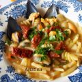 PASTA e PATATE con COZZE.e POMODORI SECCHI.. !!