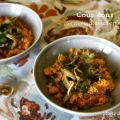 Cous cous con crema di zucca e pioppini