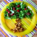 Insalata di lamponi rucola e mirtilli