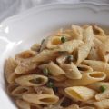 Pennette con crema di tonno e piselli