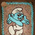 Torta compleanno dei puffi.