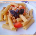 Pasta e ceci al peperoncino e basilico rosso