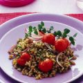 Insalata di farro con i pomodorini caramellati