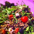 Insalata di lenticchie con carote nere,[...]