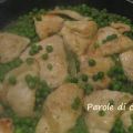 Filetti di petto di pollo con piselli