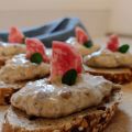 Crostini con crema di lenticchie